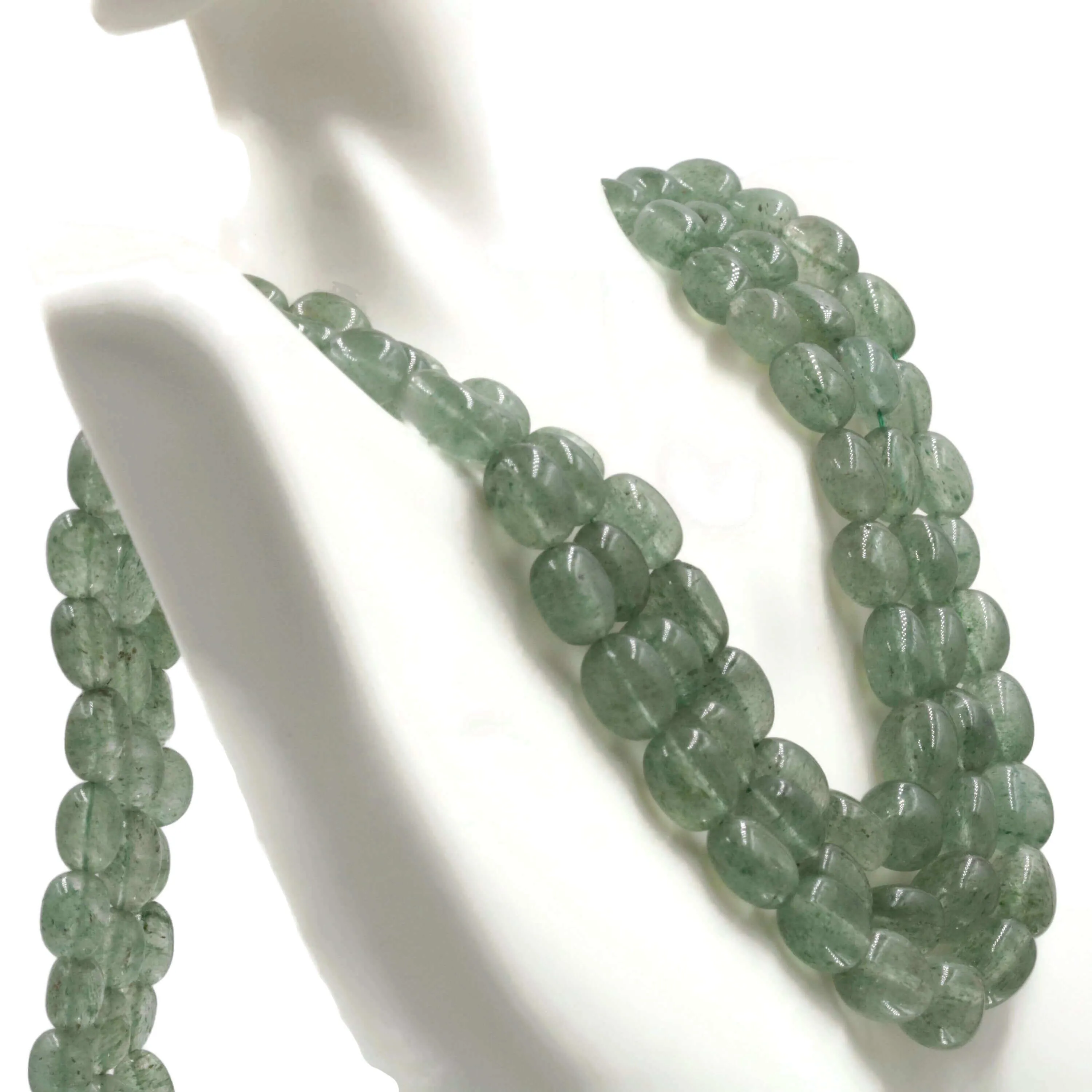 Natural Bluish Green Russian Emerald Quartz gemstone Necklace Aventurine Quartz Jewelry Quartz stone Necklace Quartz Necklace Quartz Beads SKU 6142694