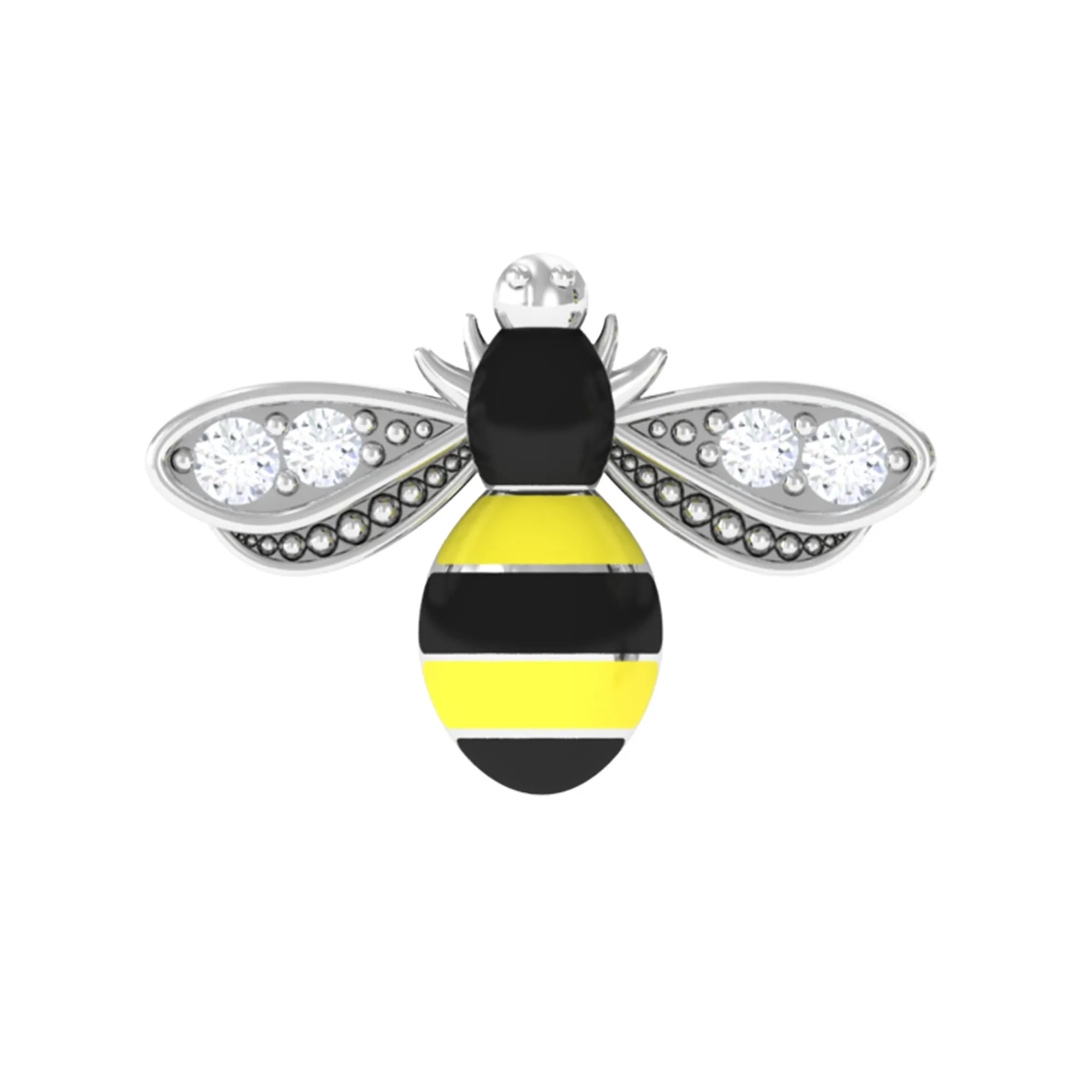 Natural Diamond Honey Bee Cartilage Earring