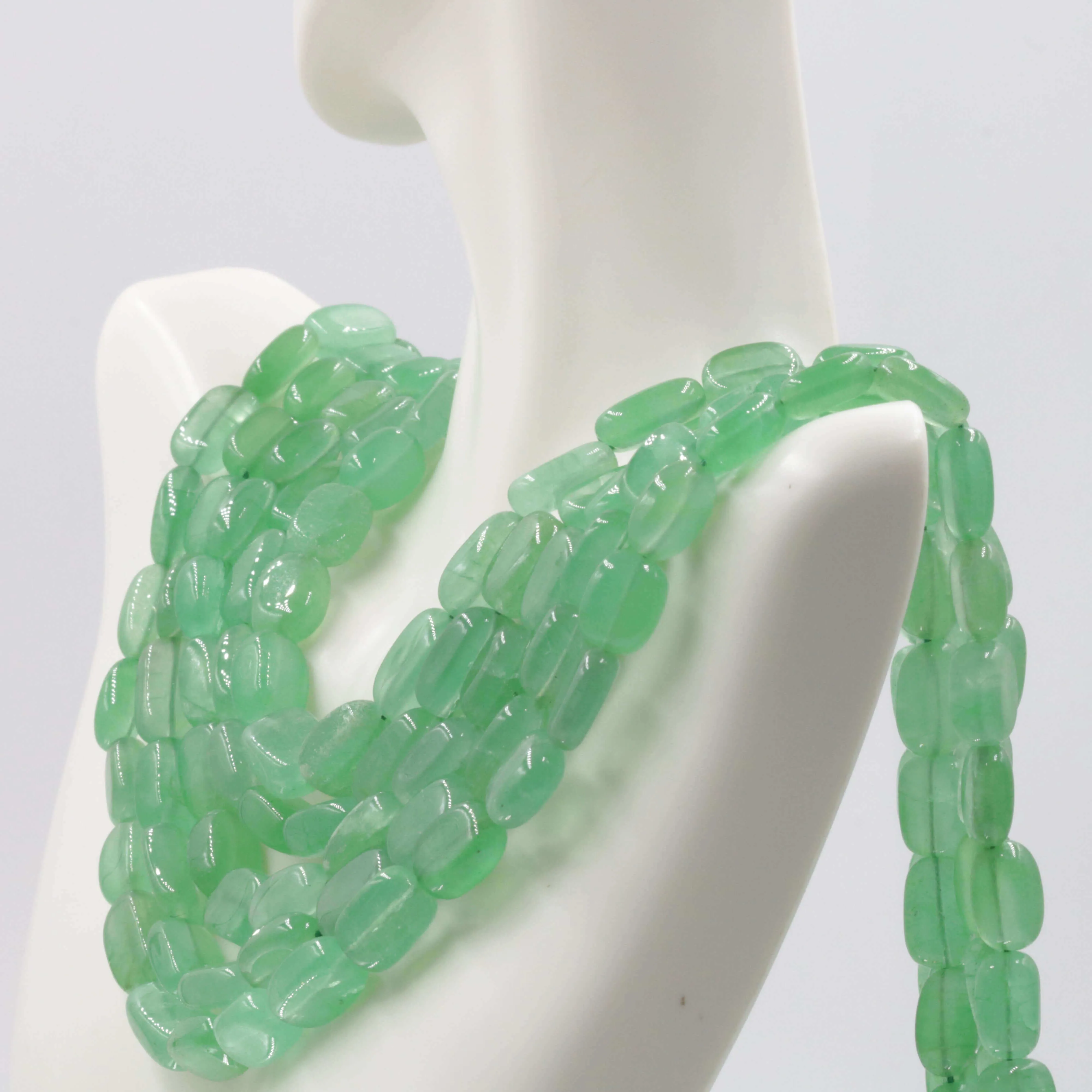 Natural Green Quartz Beaded Necklace Quartz Necklace Layered Necklace Quartz Indian SarafaSKU 6142672 6142674