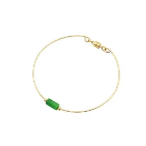 Natural Jade Bracelet Jadeite 18k Gold-Filled Jade NB134