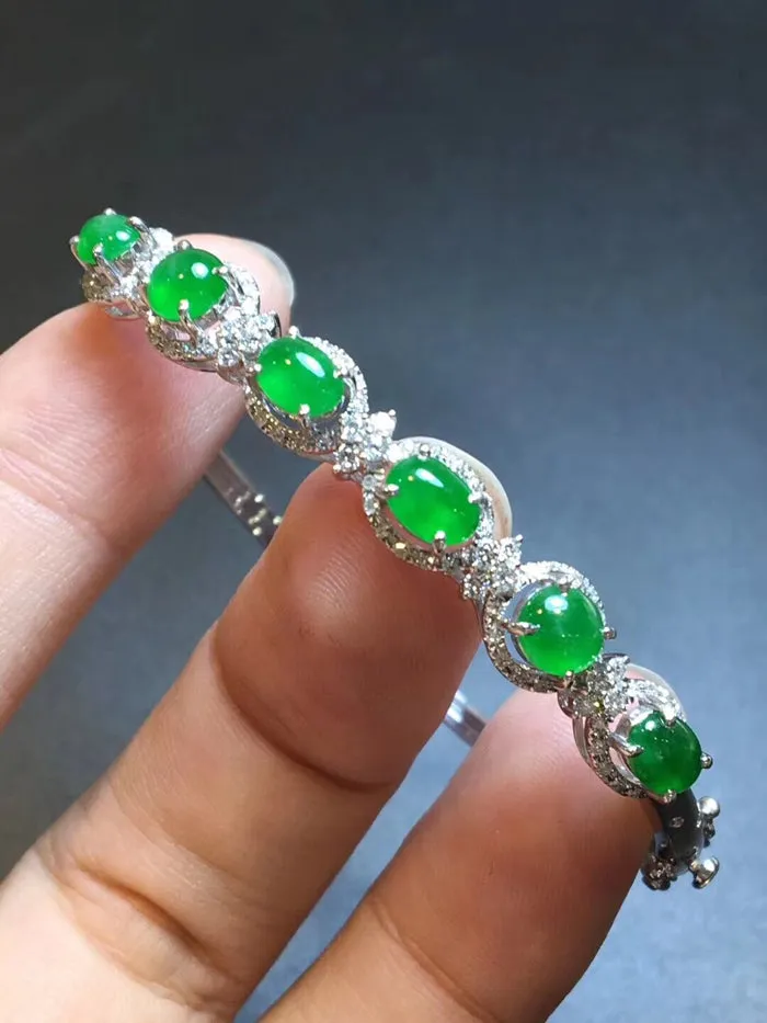 Natural Jade Bracelet Jadeite Bracelet NBT83