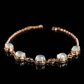 Natural Jade Bracelet Jadeite Gold Bracelet BT20