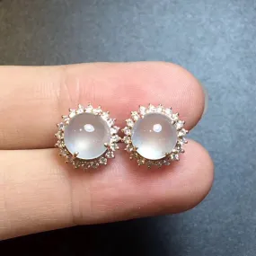 Natural Jade Earrings Jadeite Earrings NEG96
