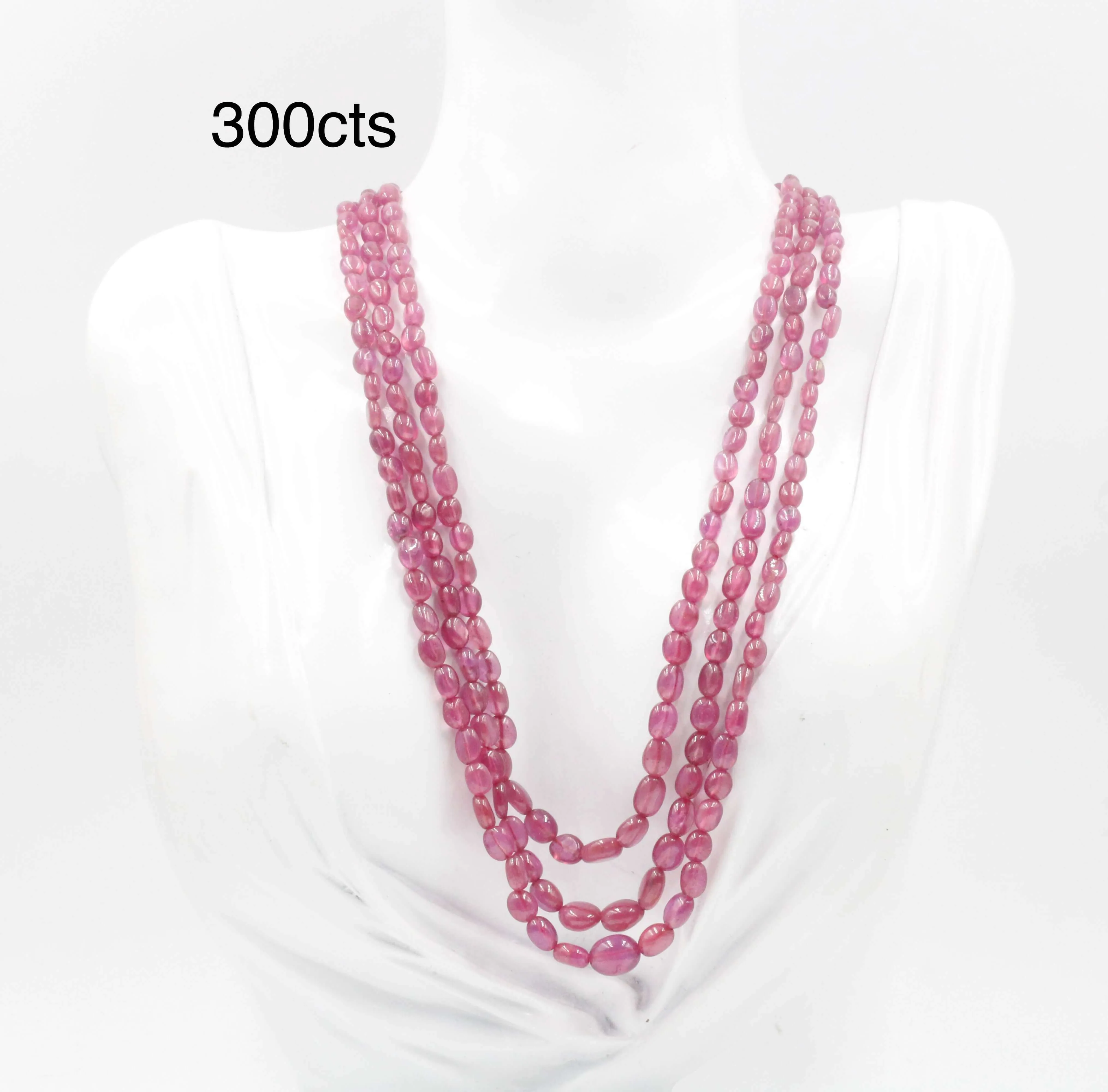 Natural Pink Sapphire Necklace Pink Sapphire Beaded Gemstone Necklace Beaded Sapphire Gemstone Necklace Indian Necklace Sarafa SKU: 6142987