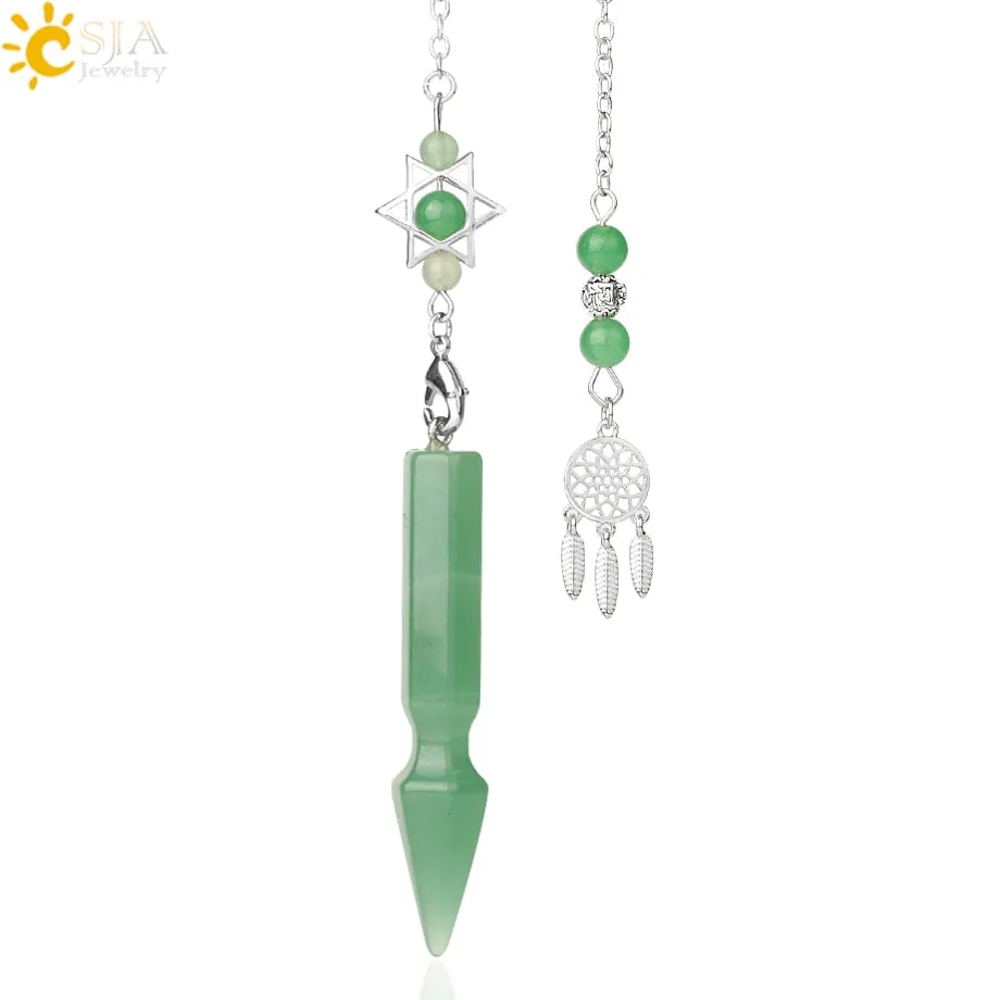 Natural Stone Quartz Pendulums