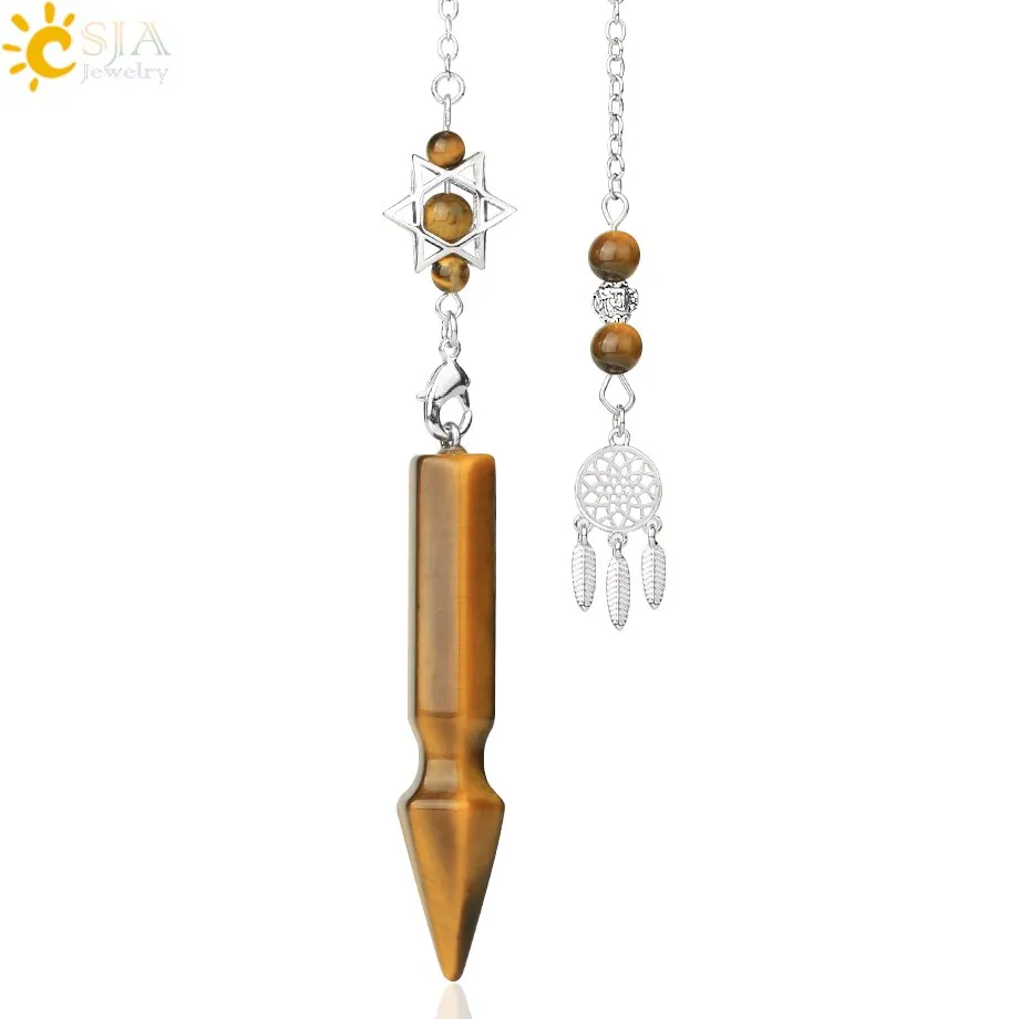 Natural Stone Quartz Pendulums
