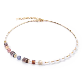 Necklace GeoCUBE® Fusion Precious Pearl Mix gold-autumn