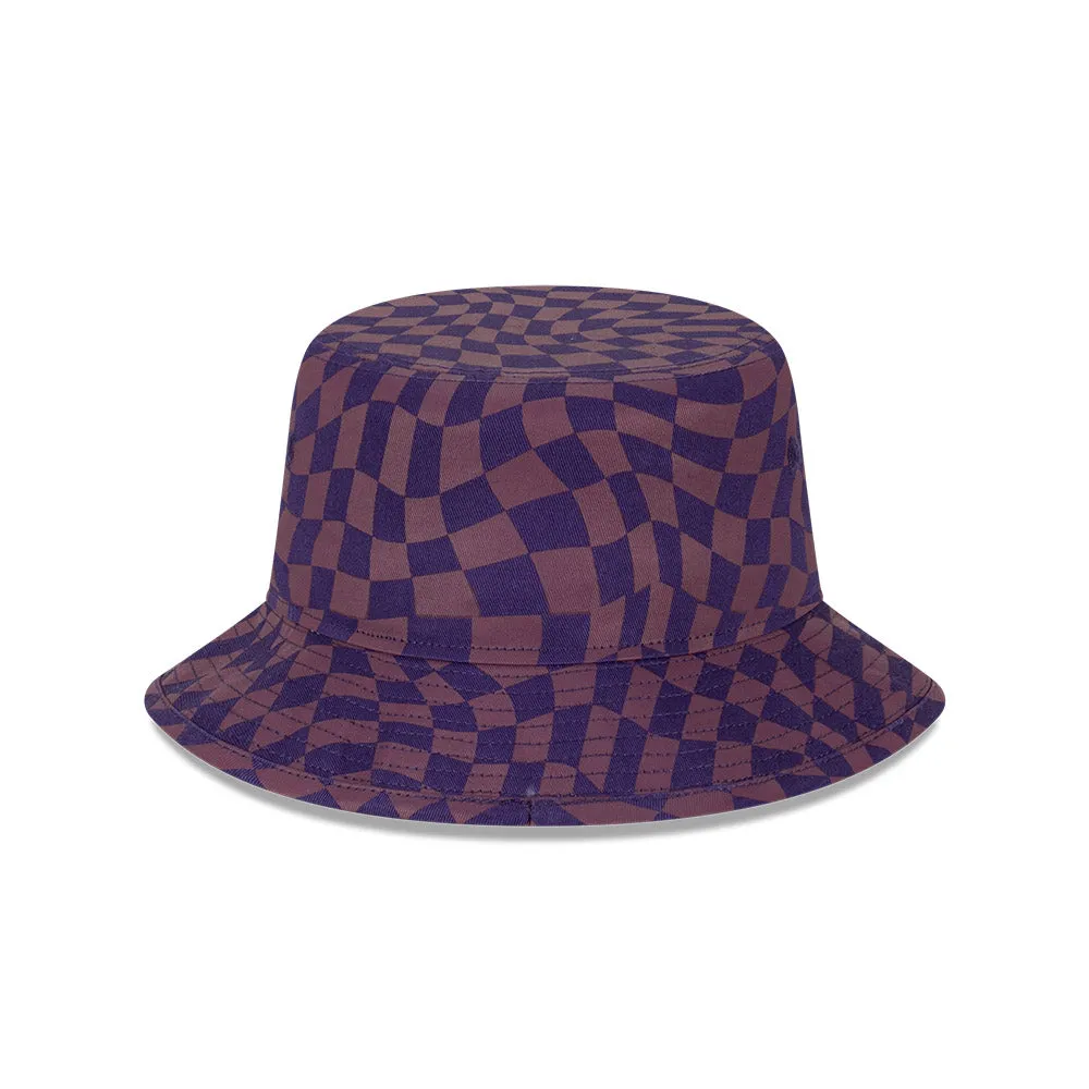 New Era Bucket MLB Wrap Check New York Yankees Purple Dusk Damson