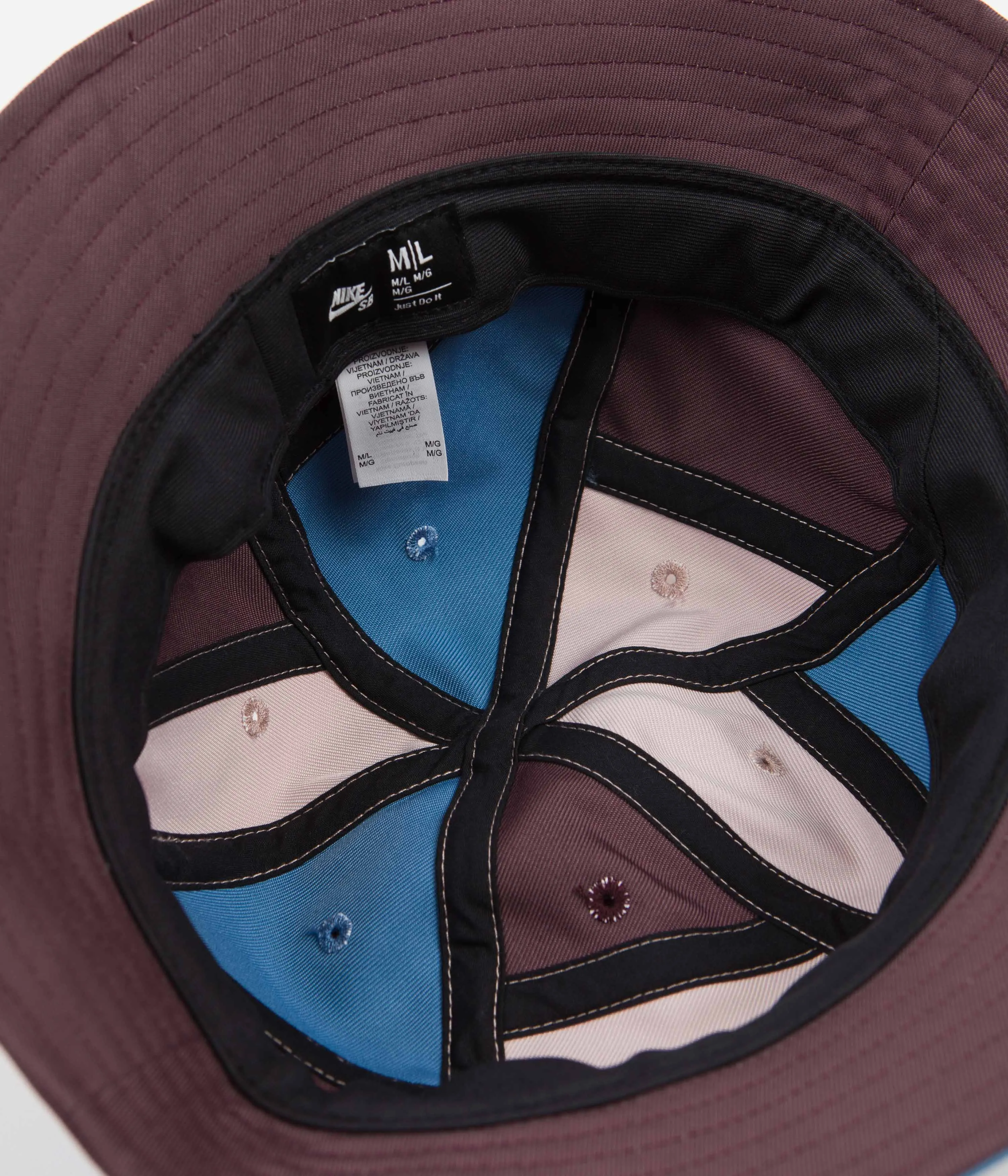 Nike SB Mosaic Bucket Hat - Dark Wine / Pink Oxford / Dutch Blue