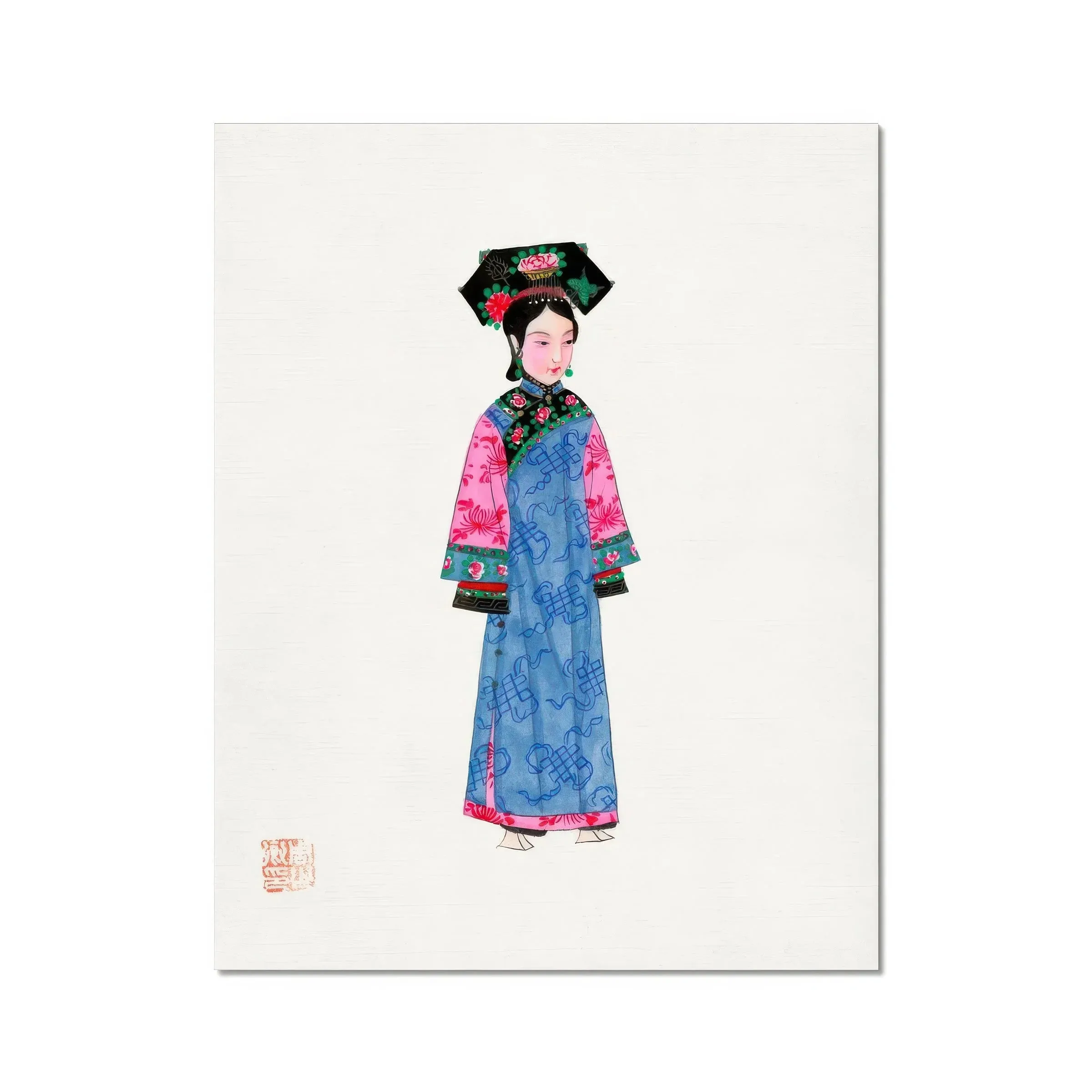 Noblewoman - Manchu Fashion Art Print