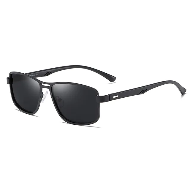 NO.ONEPAUL   Polarized Square Metal Frame Driving Sport Sunglasses with UV400 Protection