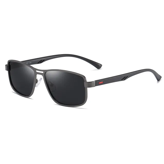 NO.ONEPAUL   Polarized Square Metal Frame Driving Sport Sunglasses with UV400 Protection