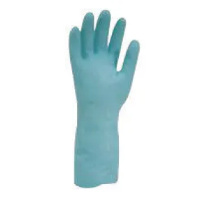 North by Honeywell Size 11 Blue 13" Flock Lined 15 mil Unsupported Nitrile Chemical Resistant Gloves With Embossed Grip Finish
