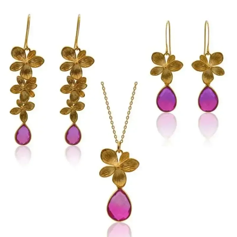 Orchid Necklace - Pink Aura Single Bloom Plumeria Necklace