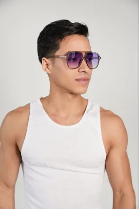 Oversized Retro Purple Tint Summer Sunglasses