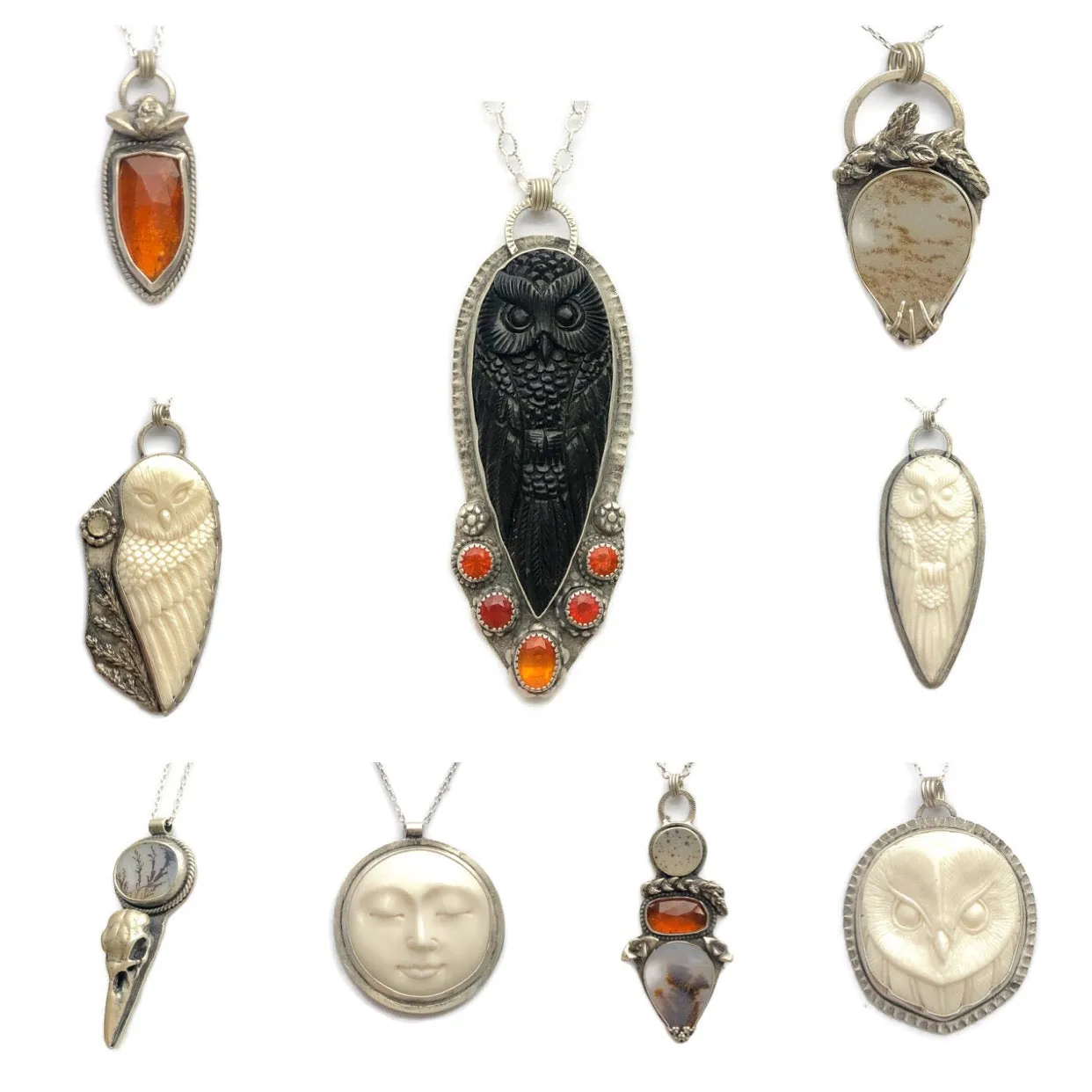 Owl Wing Statement Necklace