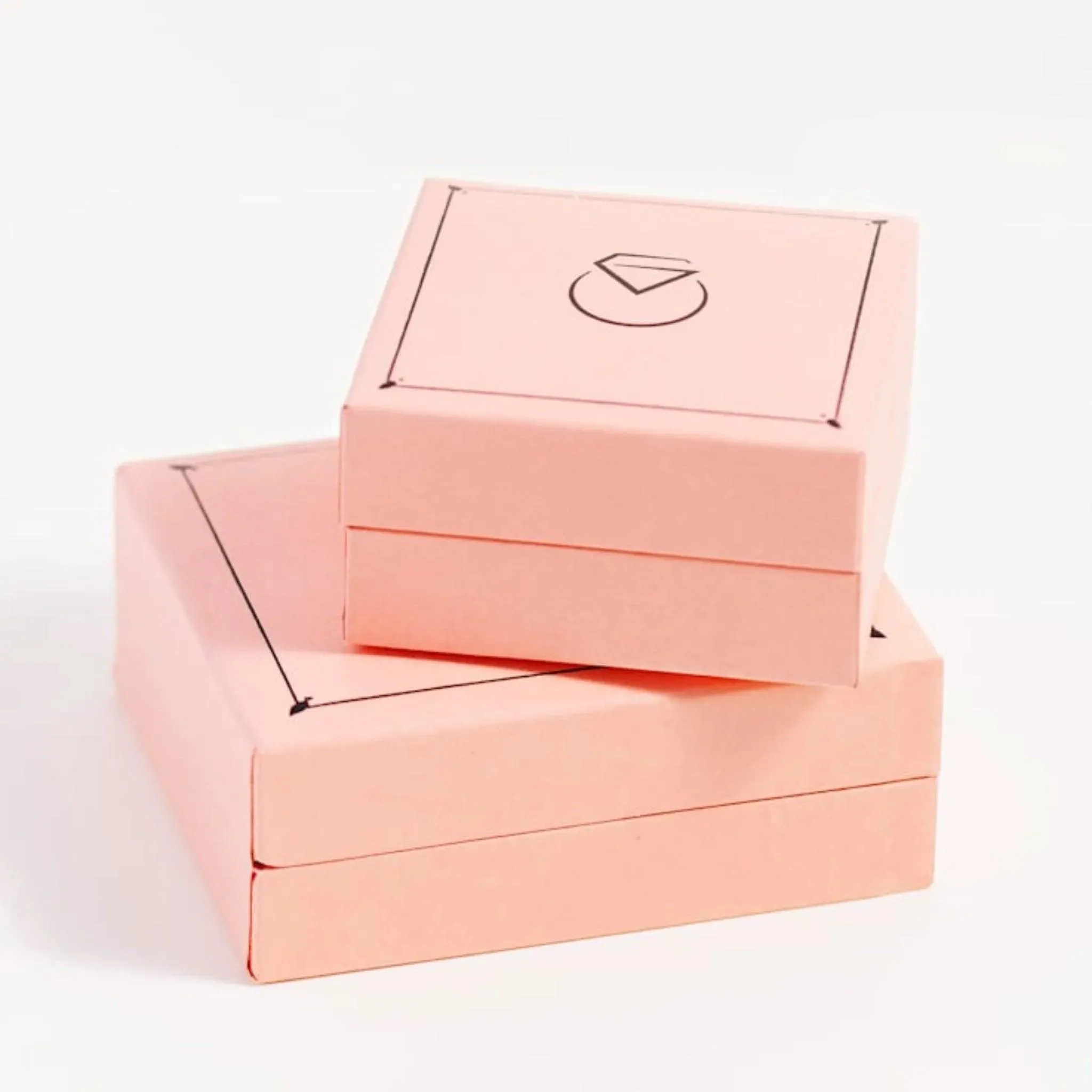 Peach Sapphire Cushion Pendant Necklace