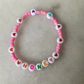 personalised beaded bracelet
