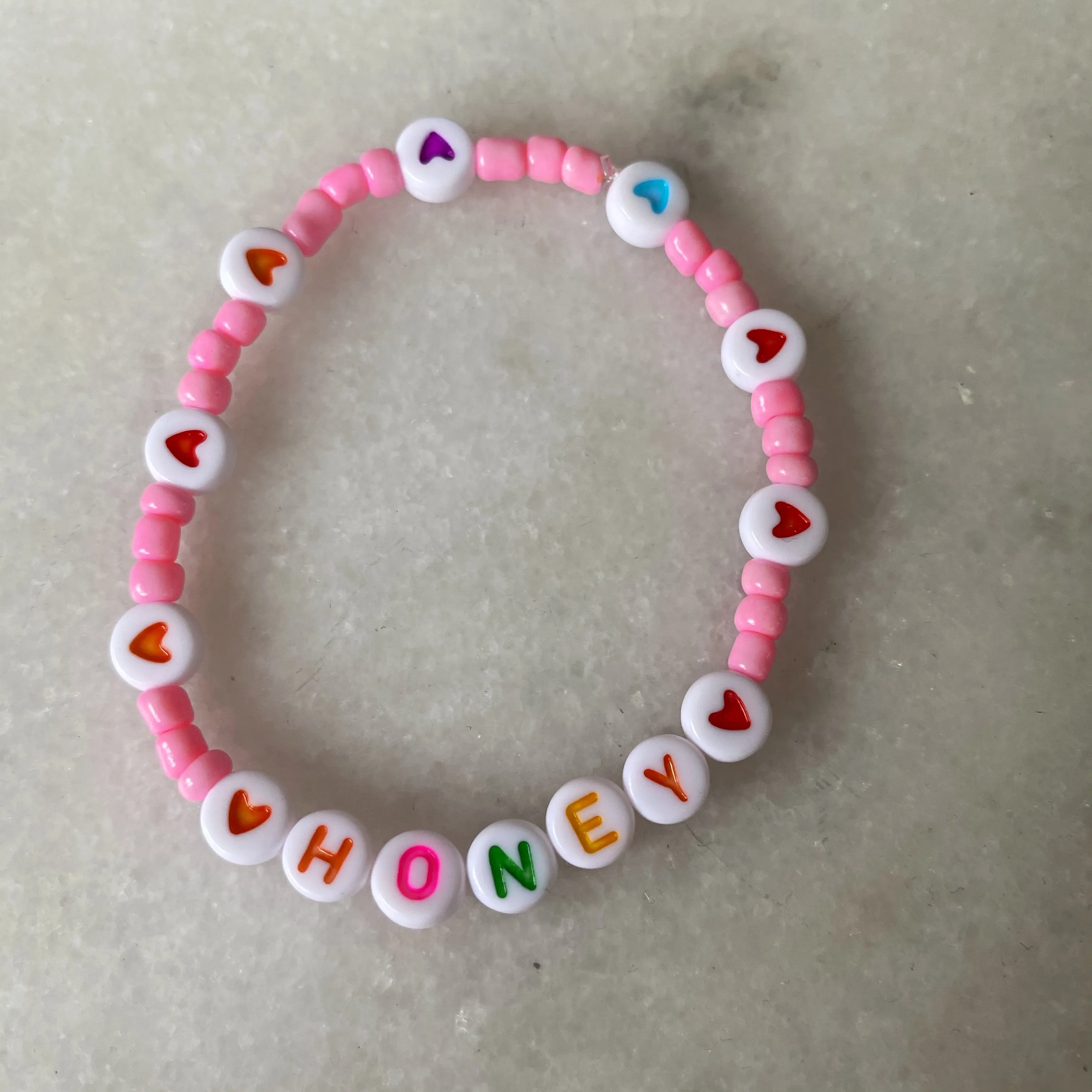 personalised beaded bracelet