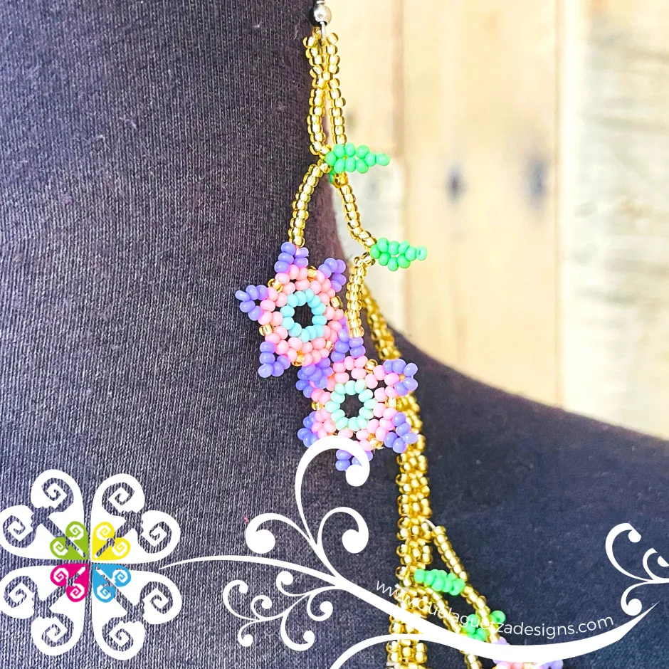 Petunia Waterfall Beaded Set