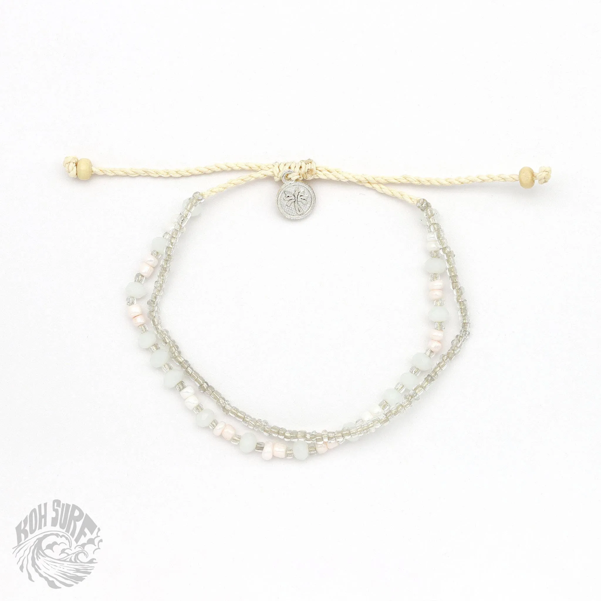 Pineapple Island -  Kanawa Beach Beaded Bracelet, Surf Bracelet by Koh Surf : Aqua