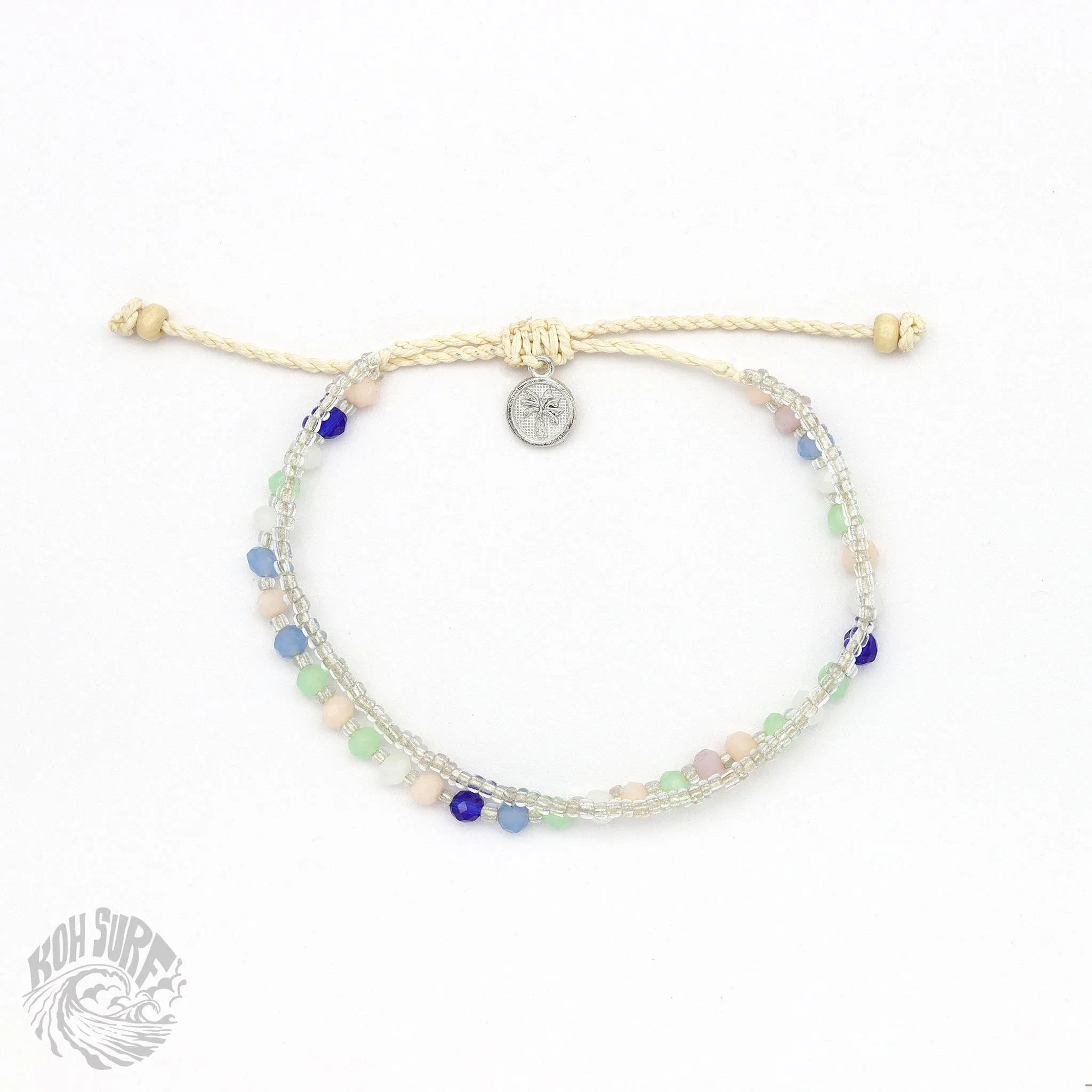 Pineapple Island -  Kanawa Beach Beaded Bracelet, Surf Bracelet by Koh Surf : Aqua