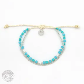 Pineapple Island -  Kanawa Beach Beaded Bracelet, Surf Bracelet by Koh Surf : Aqua
