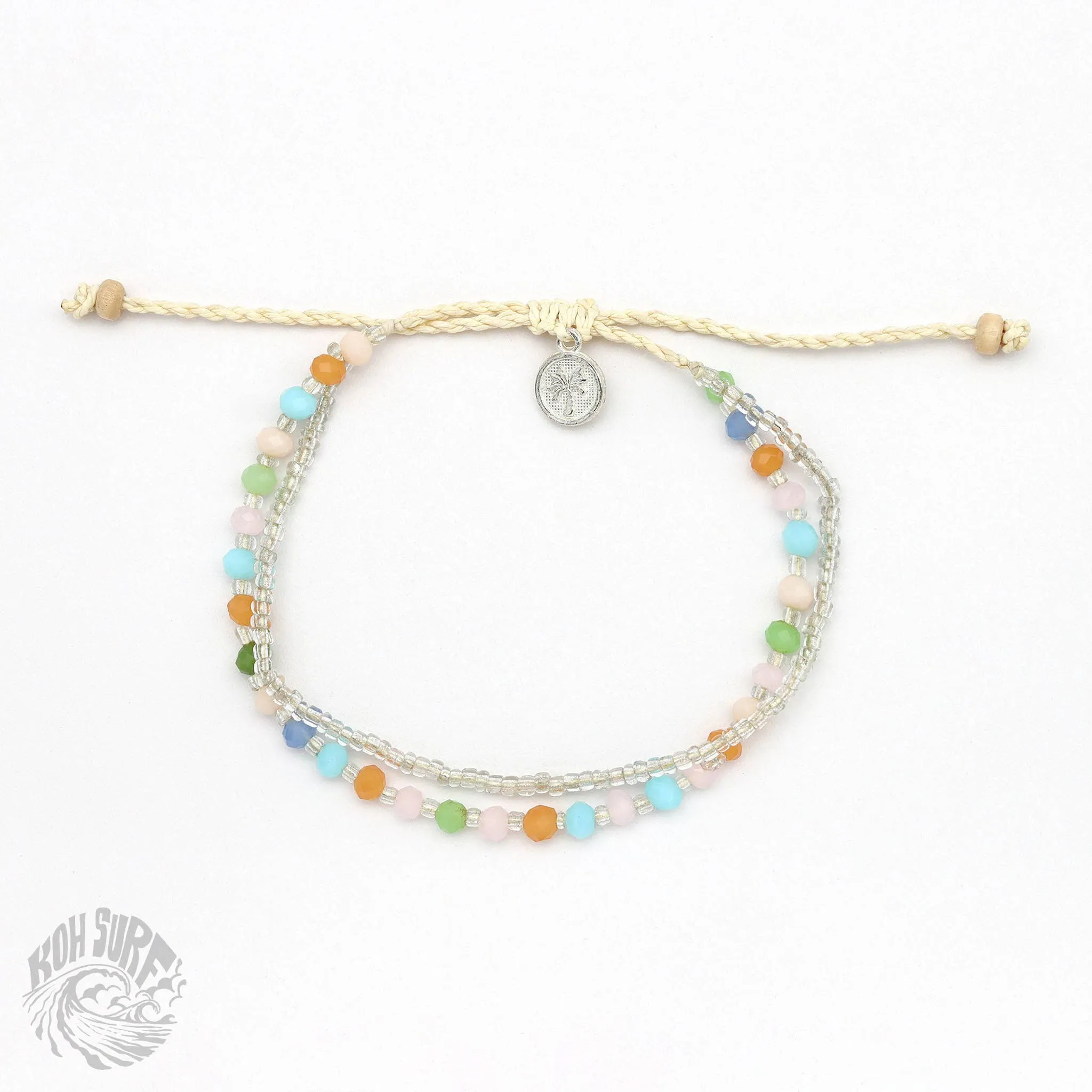 Pineapple Island -  Kanawa Beach Beaded Bracelet, Surf Bracelet by Koh Surf : Aqua