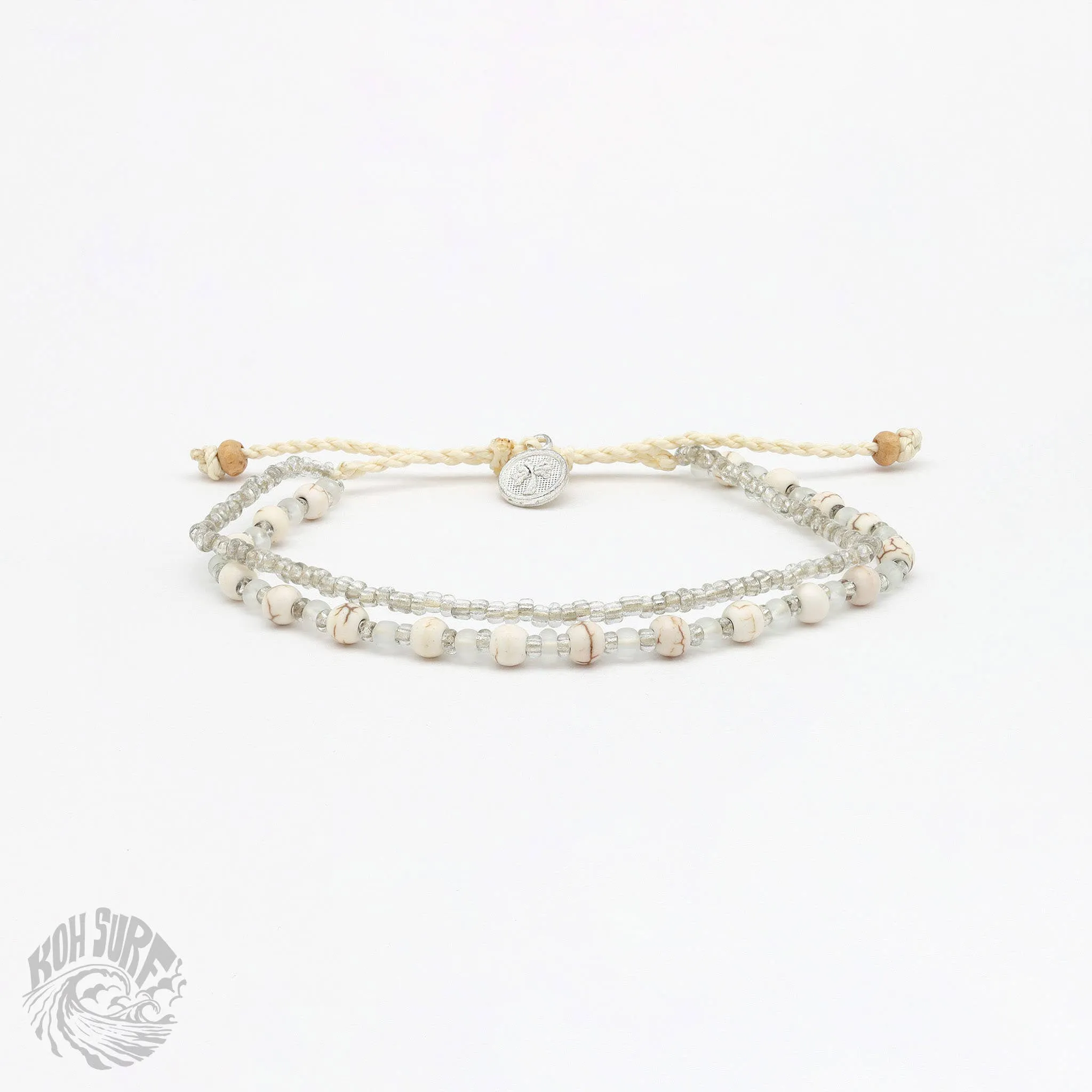 Pineapple Island -  Kanawa Beach Beaded Bracelet, Surf Bracelet by Koh Surf : Aqua