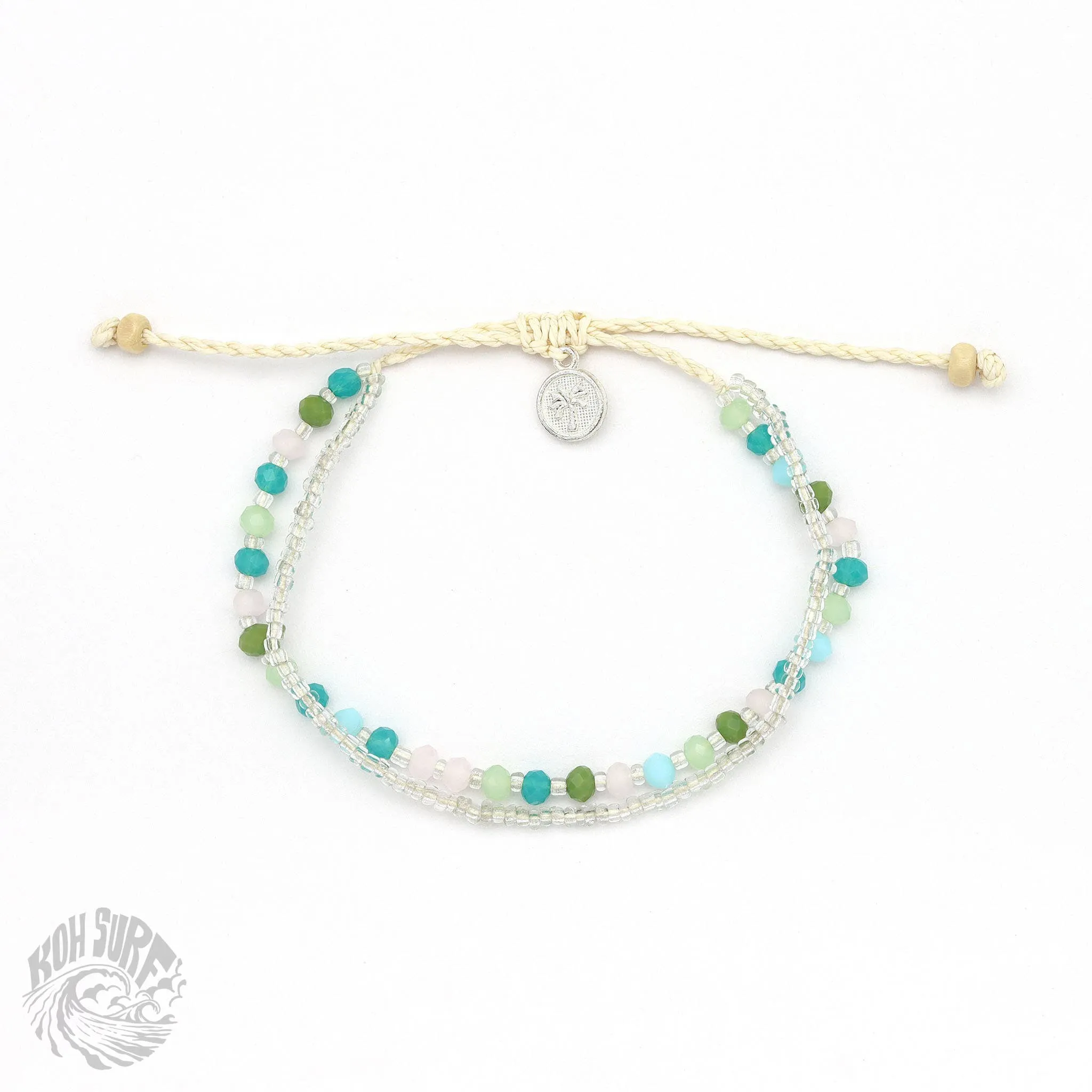 Pineapple Island -  Kanawa Beach Beaded Bracelet, Surf Bracelet by Koh Surf : Aqua