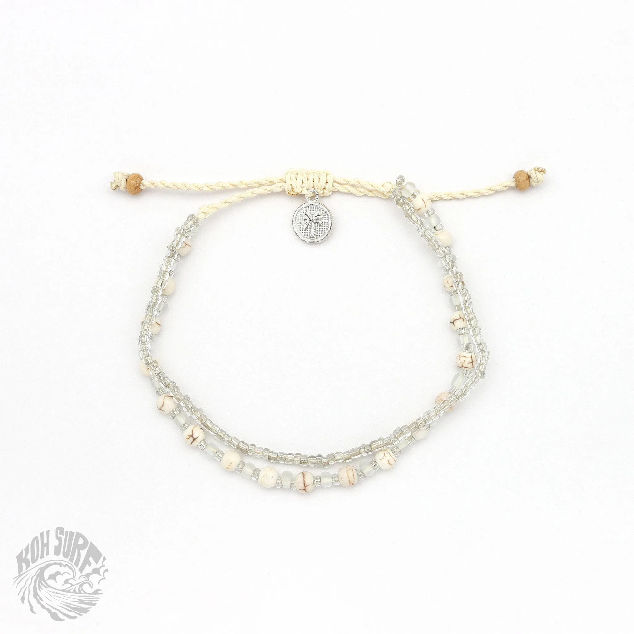 Pineapple Island -  Kanawa Beach Beaded Bracelet, Surf Bracelet by Koh Surf : Aqua