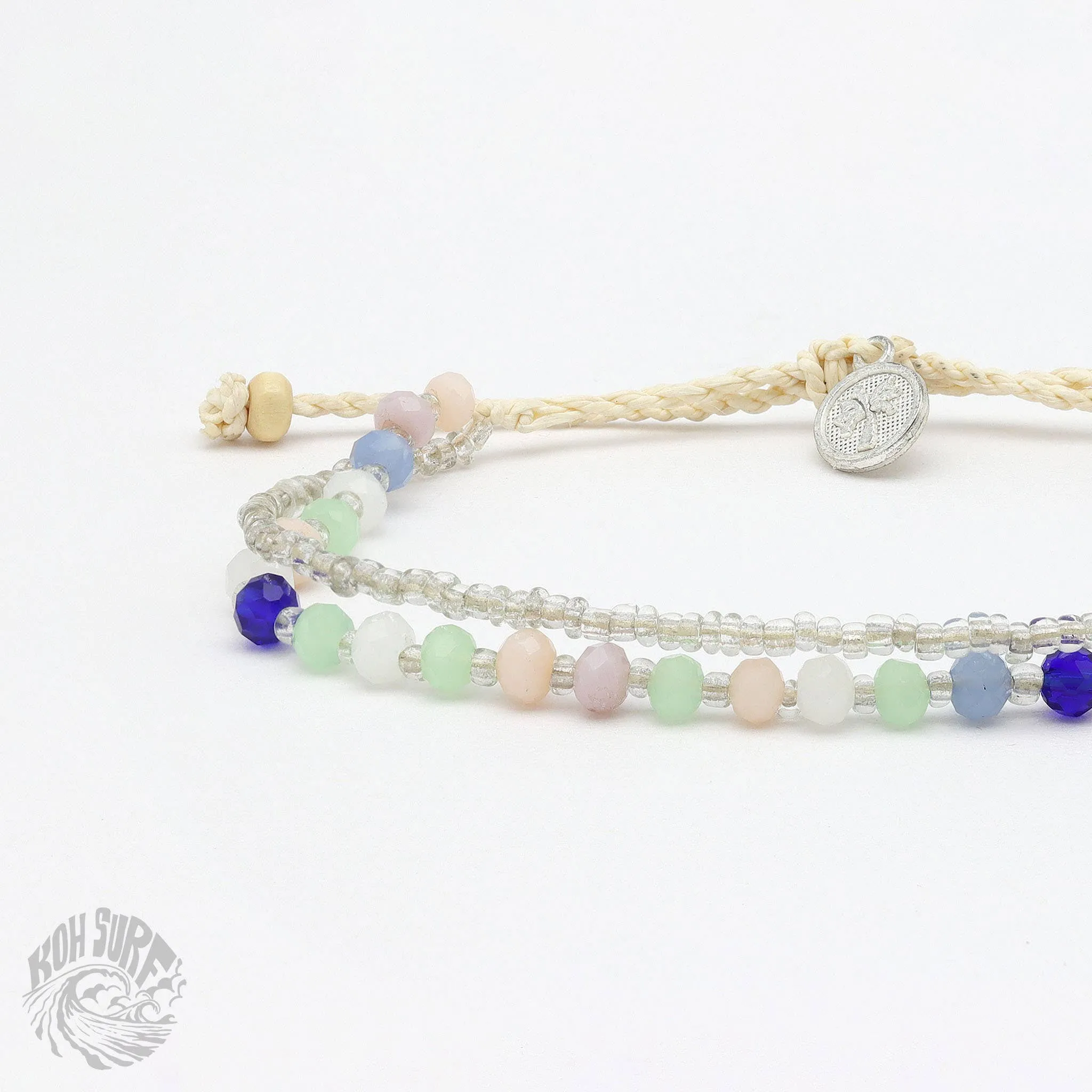 Pineapple Island -  Kanawa Beach Beaded Bracelet, Surf Bracelet by Koh Surf : Aqua