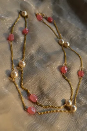 Pink Necklace Quartz