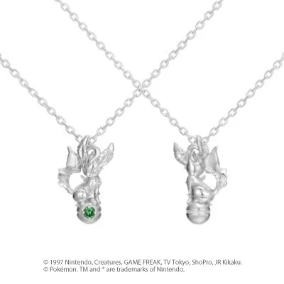[Pokémon]Leafeon & Pokéball necklace silver