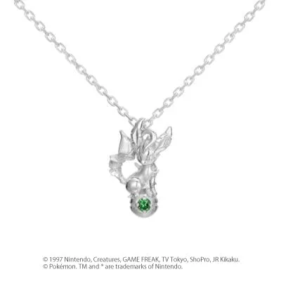 [Pokémon]Leafeon & Pokéball necklace silver