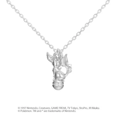 [Pokémon]Leafeon & Pokéball necklace silver