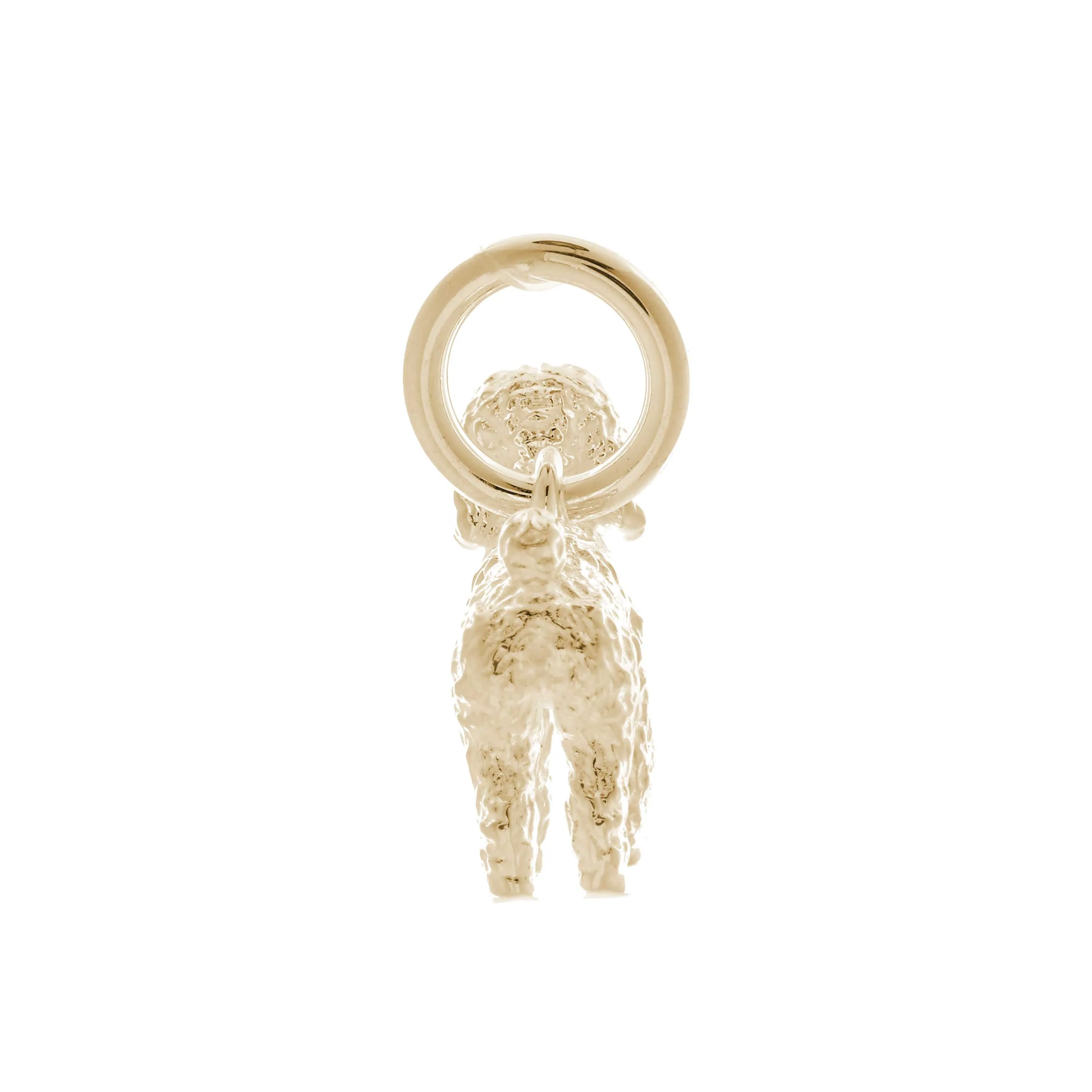 Poodle Solid Gold Dog Charm