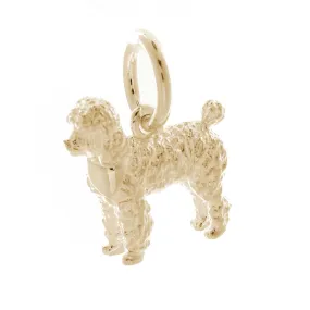 Poodle Solid Gold Dog Charm