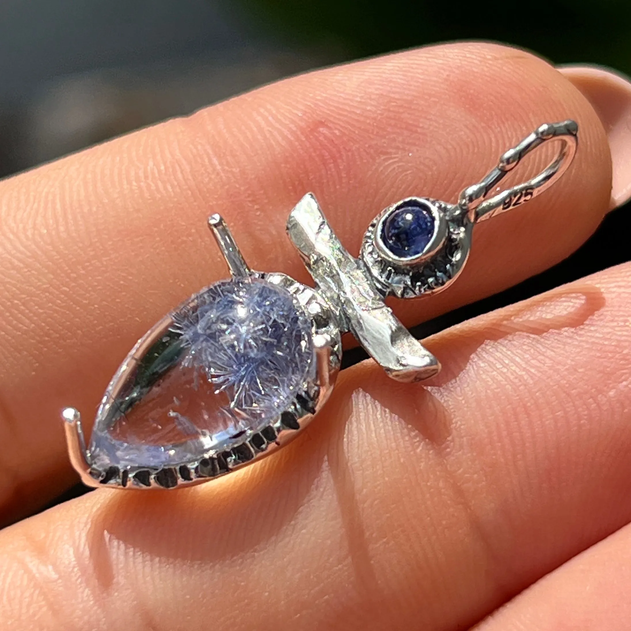 PRE-ORDER FOR KAT- Dumortierite Quartz & Tanzanite Pendant
