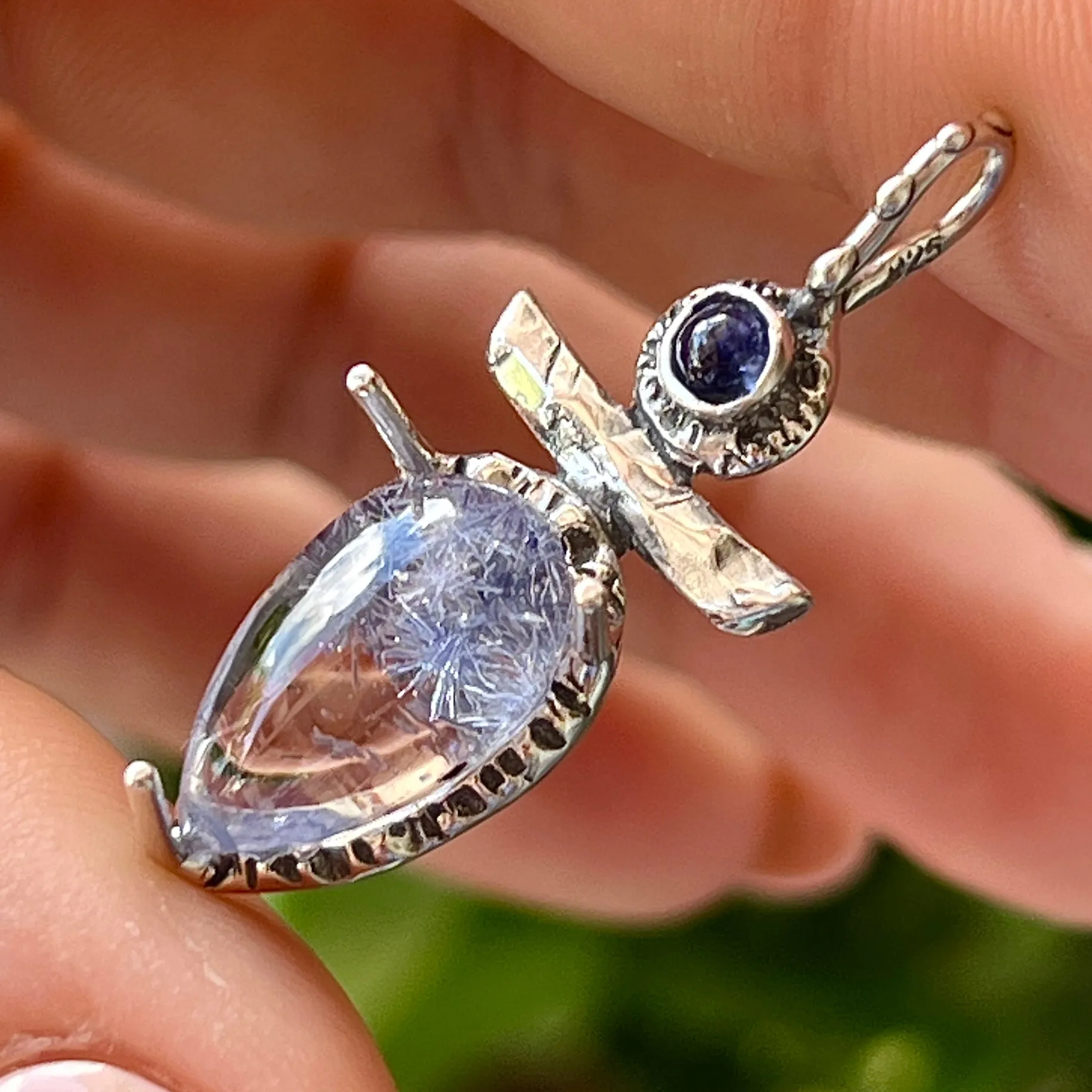 PRE-ORDER FOR KAT- Dumortierite Quartz & Tanzanite Pendant