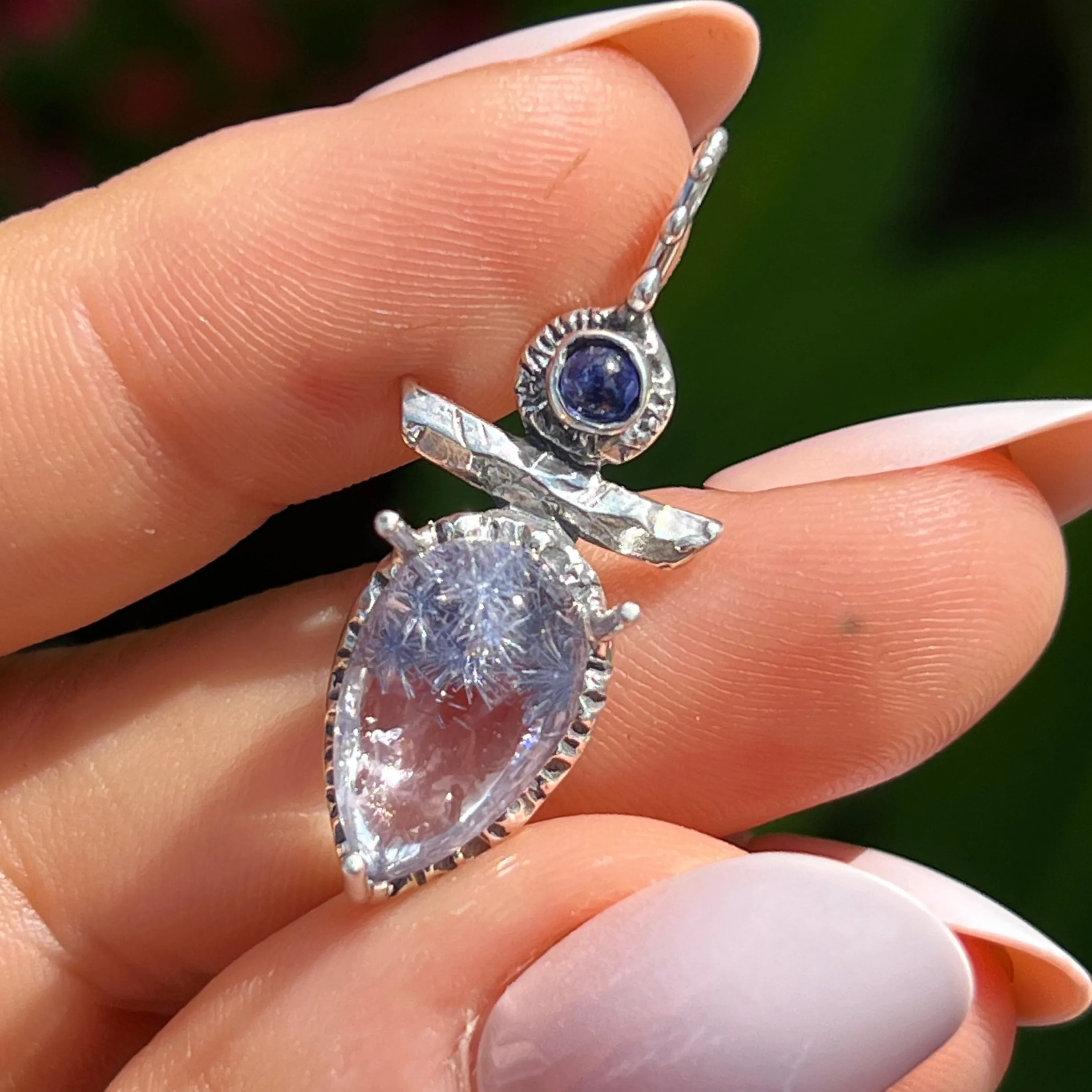 PRE-ORDER FOR KAT- Dumortierite Quartz & Tanzanite Pendant