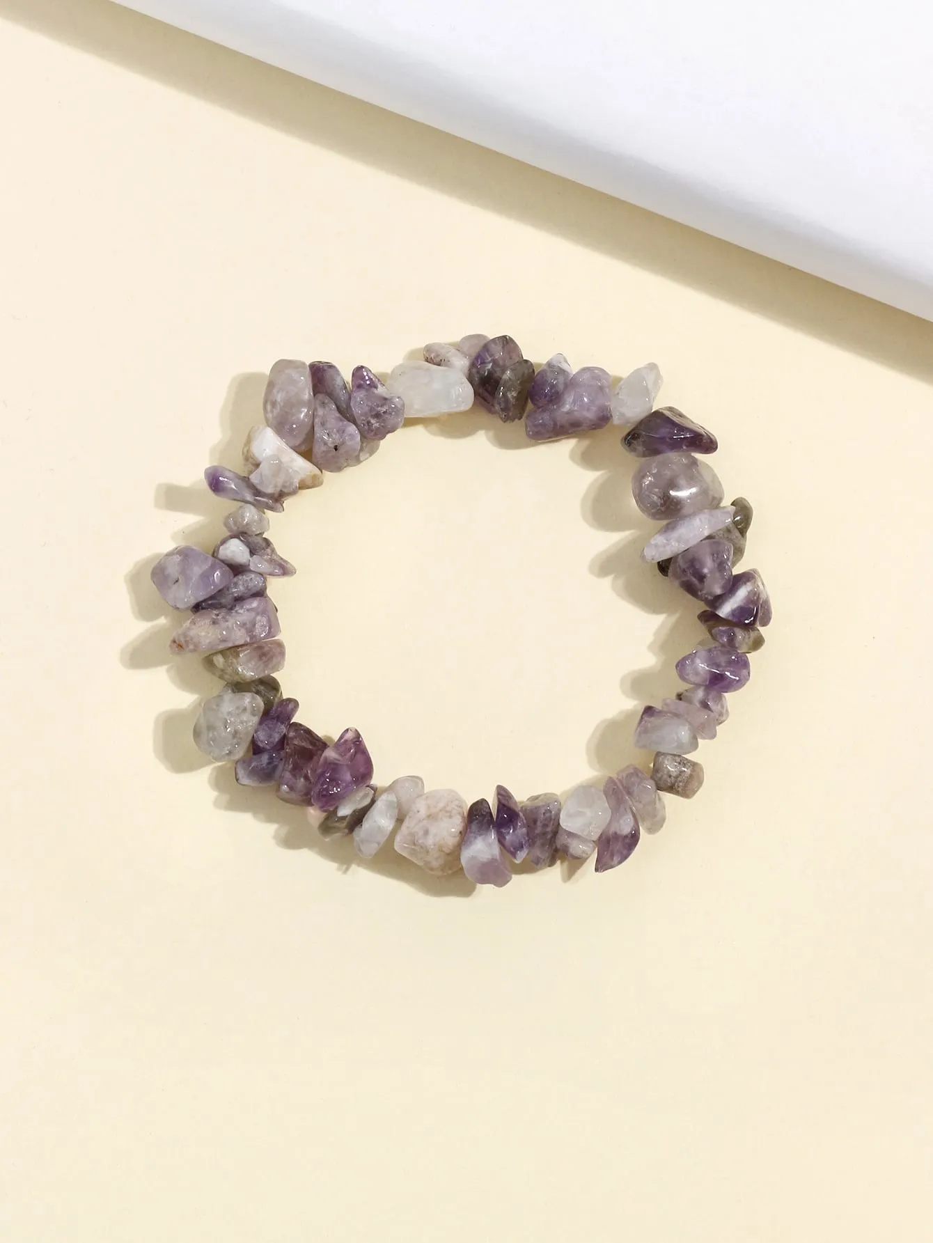 Purple Stone Beaded Bracelet Women Bracelet Stackable Bracelet Crafted Jewelry