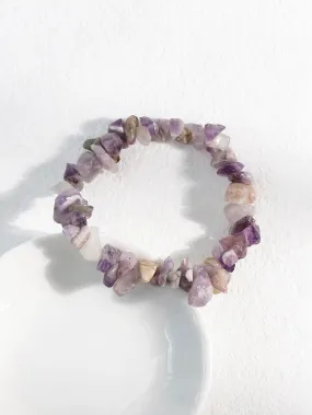 Purple Stone Beaded Bracelet Women Bracelet Stackable Bracelet Crafted Jewelry