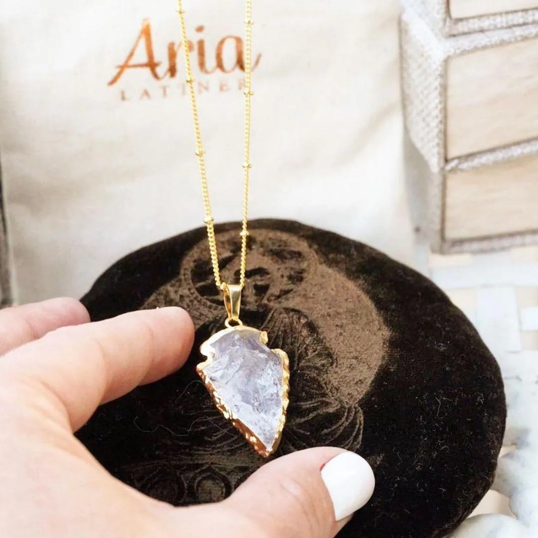 Quartz Arrowhead Necklace
