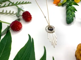 Quartz Hexagon Fringe Necklace