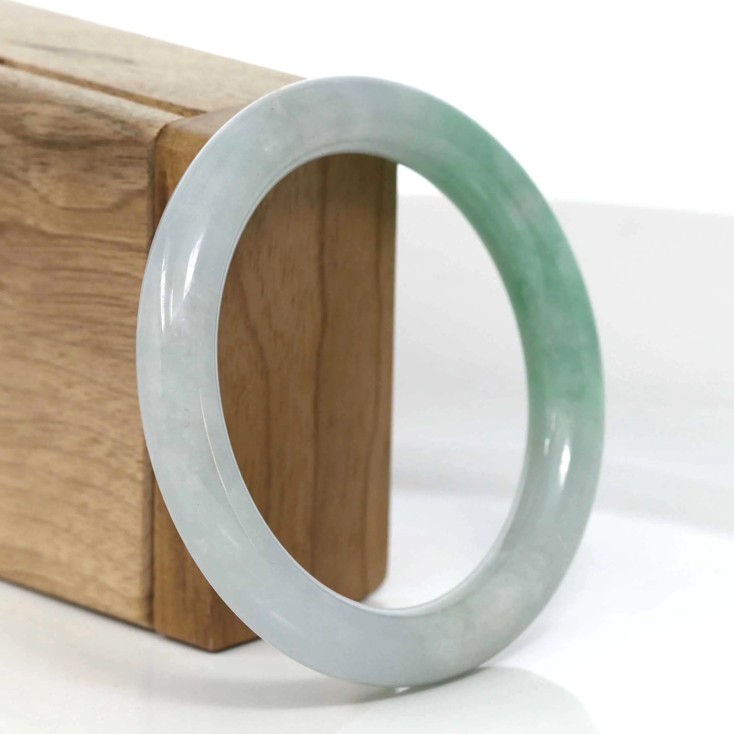 RealJade® Co. Classic Real Jade Jadeite Bangle Bracelet ( 57.16 mm )#981