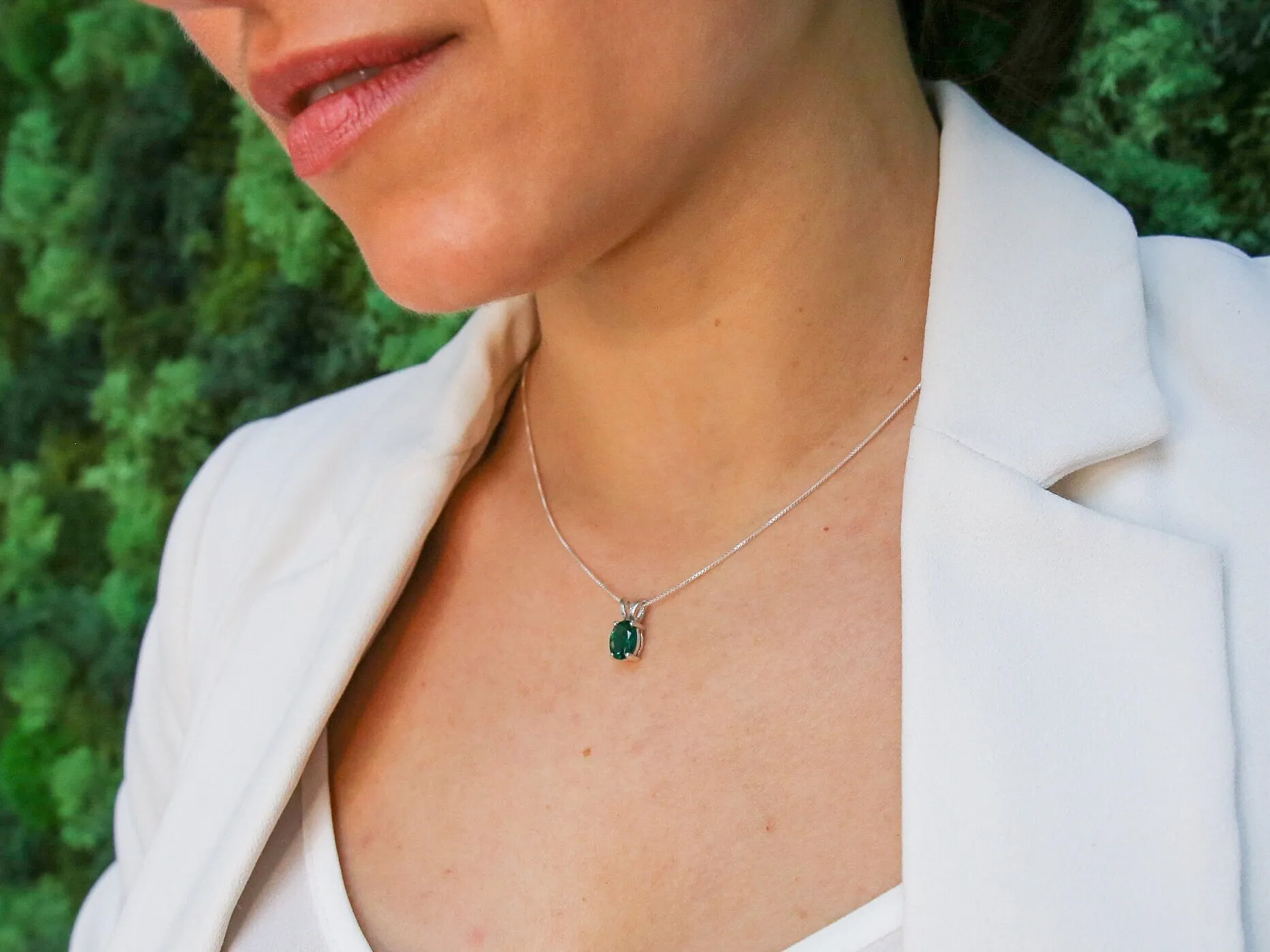 Red Garnet Pendant - Red Oval Necklace - Solitaire Garnet Necklace