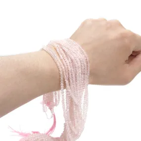 Rose Quartz 4mm Faceted Rondelles