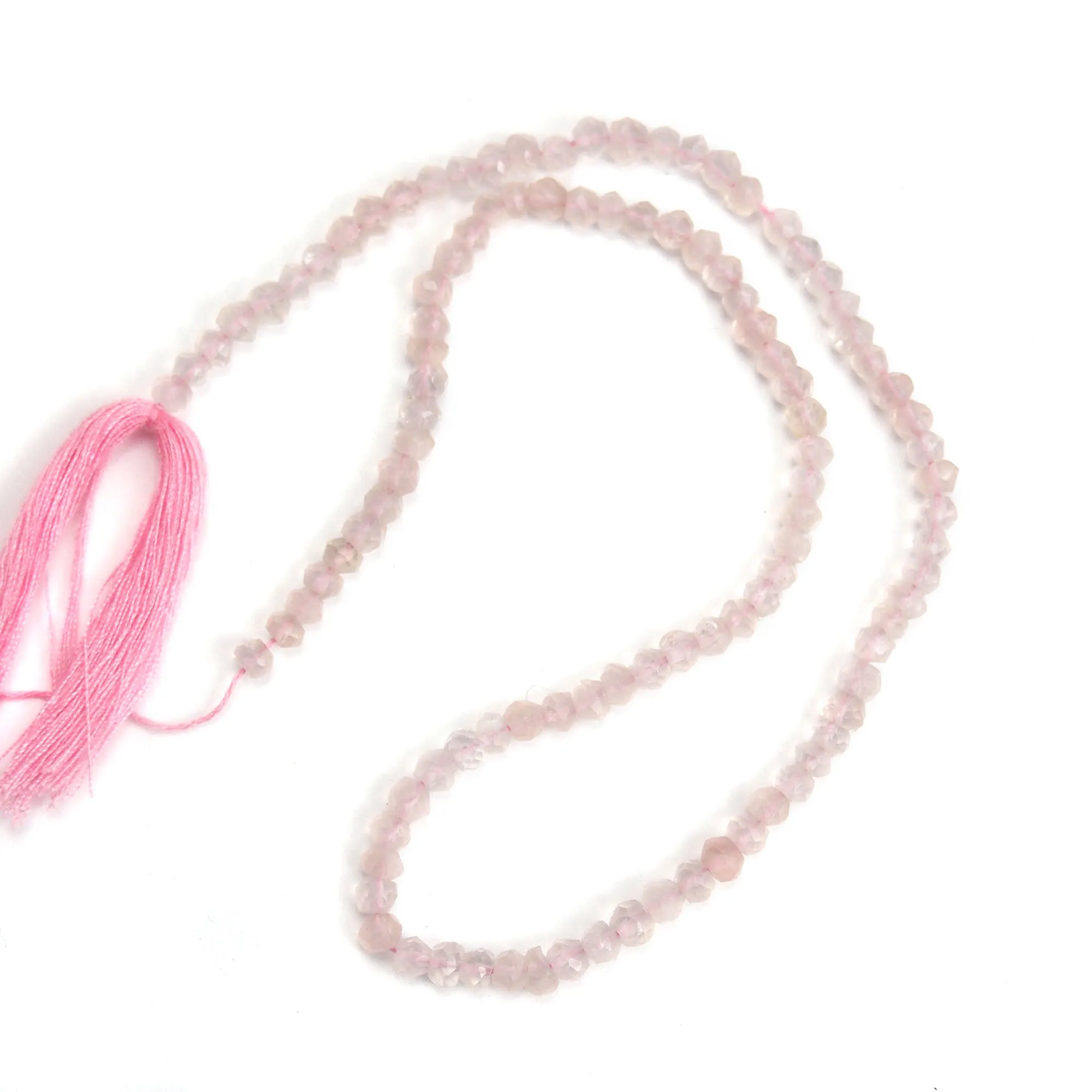 Rose Quartz 4mm Faceted Rondelles
