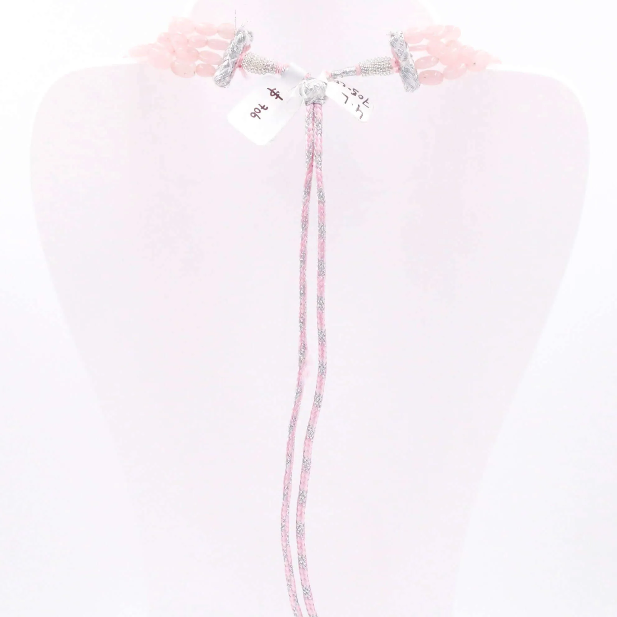 Rose Quartz Layered Necklace Pink Necklace Indian Necklace Sarafa Necklace Gemstone Necklace Beaded Necklace SKU 6143257